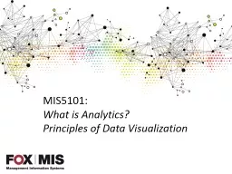 MIS5101: What  is Analytics?
