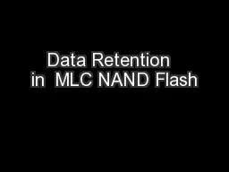 Data Retention  in  MLC NAND Flash