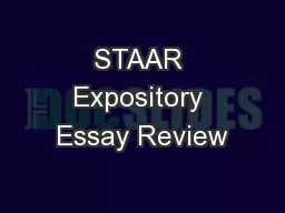 STAAR Expository Essay Review