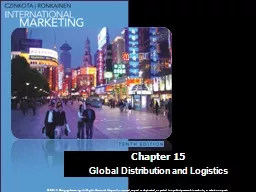 Chapter  15 Global Distribution and Logistics