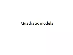 Quadratic models  Warm Up