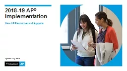 2018-19 AP ®  Implementation