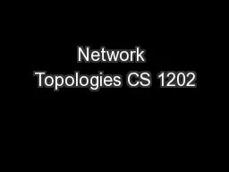 Network Topologies CS 1202