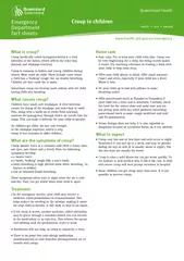 Emergency Department fact sheets Croup in children www