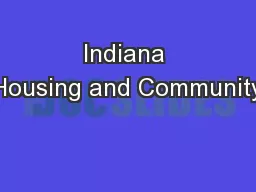 Indiana Housing and Community