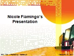 Nicole Fiamingo’s Presentation