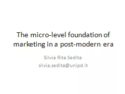 The micro- level   foundation