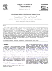 Spatial and temporal crowding in amblyopia Yoram S