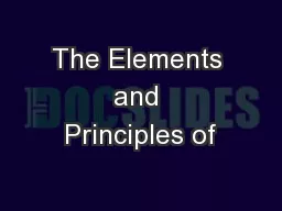 The Elements and Principles of