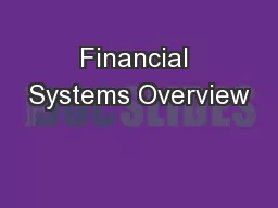 Financial Systems Overview