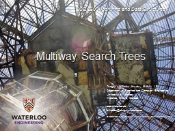Multiway  Search Trees Outline