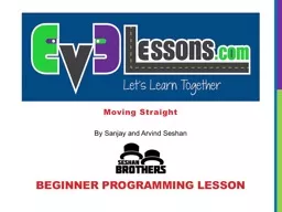 Moving Straight BEGINNER PROGRAMMING LESSON