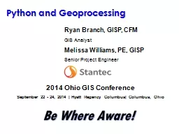 Python and  Geoprocessing