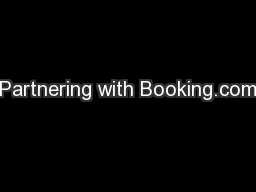 Partnering with Booking.com