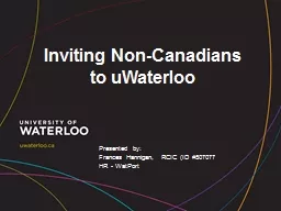 Inviting Non-Canadians to