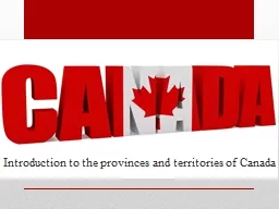 Introduction to the provinces and territories of Canada