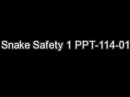 Snake Safety 1 PPT-114-01