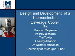 Design and Development of a Thermoelectric