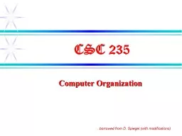 CSC 235 Computer Organization