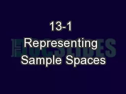 13-1 Representing Sample Spaces