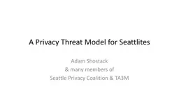 A Privacy Threat Model for
