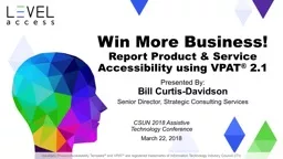 Win More Business!  Report Product & Service Accessibility using VPAT
