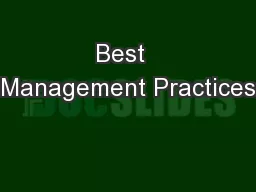 Best  Management Practices