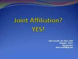Joint Affiliation?   YES!