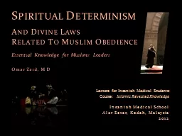 Spiritual Determinism  And Divine