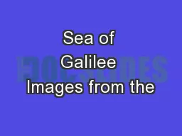 Sea of Galilee Images from the