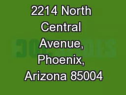 2214 North Central Avenue, Phoenix, Arizona 85004
