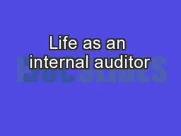 Life as an internal auditor