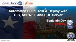 Automated Build, Test & Deploy with TFS, ASP.NET, and SQL Server