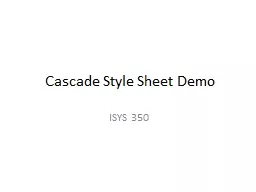 Cascade Style Sheet Demo