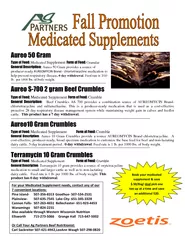 Medicated Supplement Granular Aureo  Gram prov ides a