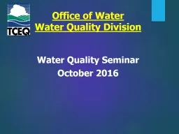 Office of  Water Water  Quality
