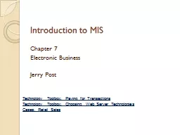 Introduction to MIS Chapter