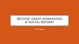 Second Great Awakening & Social Reform