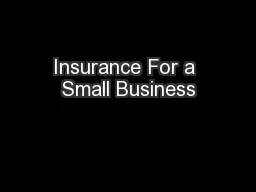 Insurance For a Small Business