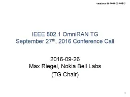 IEEE 802.1 OmniRAN TG September 27