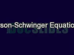 Dyson-Schwinger Equations