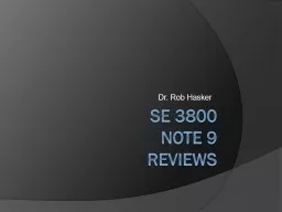 SE 3800 Note 9 Reviews Dr.