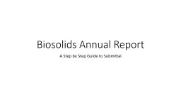 Biosolids  Annual Report