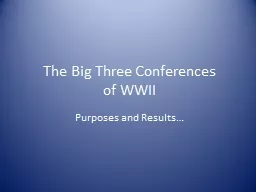 The Big Three Conferences