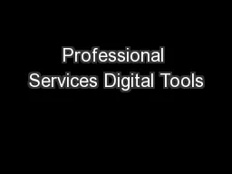 Professional Services Digital Tools