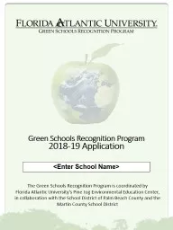 Green Schools Recognition Program
