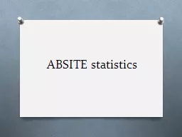 ABSITE  statistics: the absolute basics
