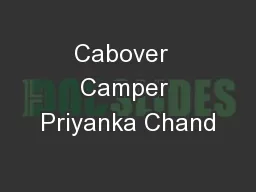 Cabover  Camper Priyanka Chand