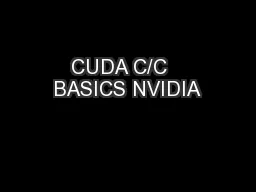CUDA C/C   BASICS NVIDIA