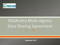 Oklahoma Multi-Agency  Data Sharing Agreement